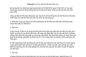 Công văn 885/TCDT-TVQT 2013 quy hoạch hệ thống kho dự trữ nhà nước đến 2020