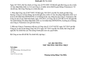Công văn 3083/BCA-C61 năm 2013 nhập khẩu xe ô tô tải tự đổ chưa qua sử dụng