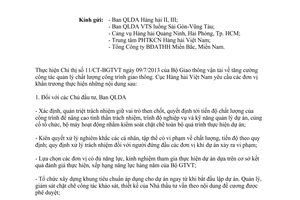 Công văn 2604/CHHVN-CTHH 2013 tăng cường quản lý chất lượng công trình giao thông