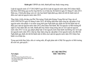 Công văn 3100/BTNMT-TNN năm 2013 cấp phép tài nguyên nước