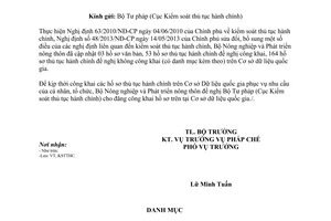 Công văn 3757/BNN-VP năm 2013 đề nghị công khai hồ sơ văn bản thủ tục hành chính