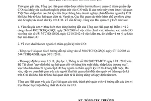 Công văn 4805/TCHQ-GSQL năm 2013 kiểm tra giấy chứng nhận xuất xứ