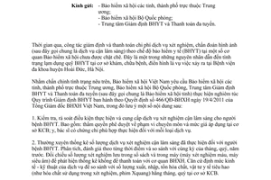 Công văn 3244/BHXH-CSYT năm 2013 chấn chỉnh giám định thanh toán xét nghiệm