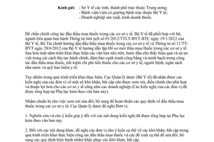 Công văn 13395/QLD-GT năm 2013 góp ý sửa đổi đấu thầu mua thuốc