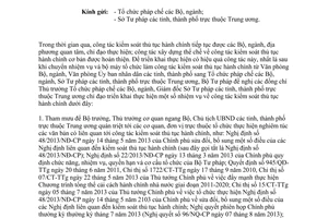 Công văn 5957/BTP-KSTT năm 2013 triển khai kiểm soát thủ tục hành chính Bộ Tư Pháp