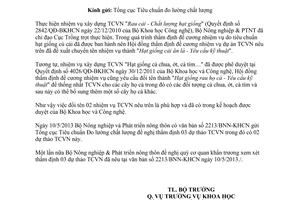 Công văn 3812/BNN-KHCN năm 2013 thẩm định dự thảo Tiêu chuẩn Việt Nam trồng trọt