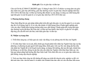Công văn 5735/BGDĐT-NGCBQLGD 2013 nhiệm vụ năm học nâng cao chất lượng nhà giáo