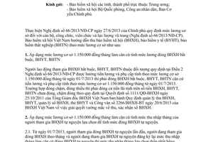 Công văn 3290/BHXH-BT thu bảo hiểm xã hội y tế thất nghiệp theo mức lương cơ sở năm 2013