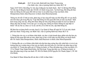 Công văn 14585/QLD-TT 2013 cung cấp thông tin thuốc có chứa Domperidone Diacerein Metoclopramide