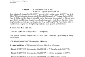 Công văn 3803/TCĐBVN-KCHT&ATGT năm 2013 kiểm tra công tác bảo dưỡng thường xuyên quốc lộ
