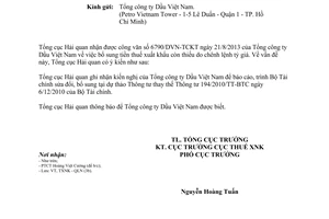 Công văn 5080/TCHQ-TXNK năm 2013 bổ sung tiền thuế xuất khẩu do chênh lệnh tỷ giá