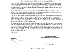 Công văn 380/BGDĐT-SEQAP 2013 Hướng dẫn gắn biển công trình Phòng Đa năng Tiểu học