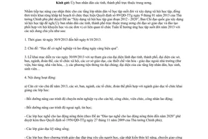 Công văn 5942/BCĐQG-XHHT tổ chức Tuần lễ hưởng ứng học tập suốt đời 2013