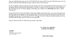 Công văn 2859/TCT-VP 2013 lưu trữ thanh hủy tài liệu