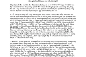 Công văn 5180/TCHQ-GSQL 2013 quản lý doanh nghiệp xuất khẩu nông lâm thủy hải sản