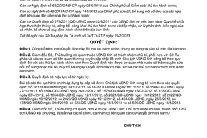 Quyết định 1214/QĐ-UBND 2013 công bố thủ tục hành chính cấp xã Bắc Giang