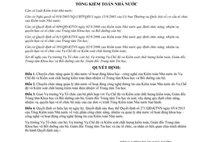 Quyết định 815/QĐ-KTNN 2013 quản lý hoạt động khoa học công nghệ thông tin Kiểm toán Nhà nước