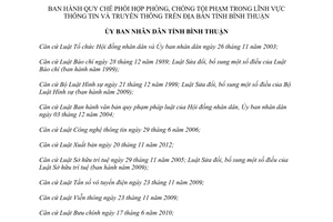 Quyết định 34/2013/QĐ-UBND phối hợp phòng chống tội phạm thông tin truyền thông Bình Thuận