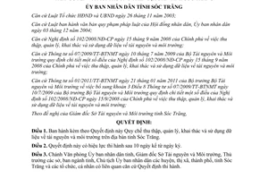 Quyết định 25/2013/QĐ-UBND khai thác sử dụng dữ liệu tài nguyên và môi trường Sóc Trăng