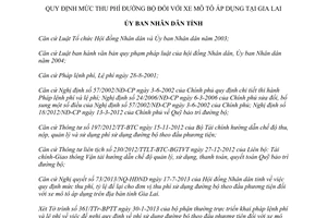 Quyết định 21/2013/QĐ-UBND mức thu phí đường bộ xe mô tô Gia Lai