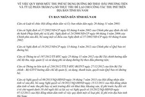 Quyết định 39/2013/QĐ-UBND phí sử dụng đường bộ tỷ lệ thực thu Hà Nam