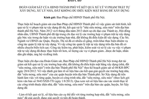 Báo cáo 5958/BC-SXD 2013 kết quả xử lý vi phạm trật tự xây dựng nhà đất không đủ điều kiện Hà Nội