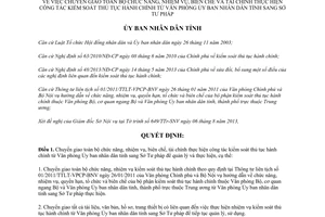 Quyết định 1517/QĐ-UBND năm 2013 chuyển giao chức năng sang Sở Tư pháp Thừa Thiên Huế