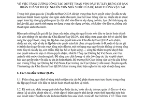 Chỉ thị 14/CT-BGTVT năm 2013 tăng cường quyết toán vốn đầu tư xây dựng Bộ Giao thông