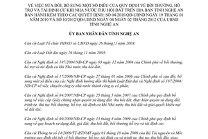 Quyết định 40/2013/QĐ-UBND bồi thường hỗ trợ tái định cư thu hồi đất Nghệ An