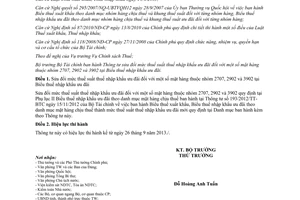 Thông báo 107/2013/TT-BTC sửa đổi mức thuế suất thuế nhập khẩu ưu đãi 2707 2902 3902