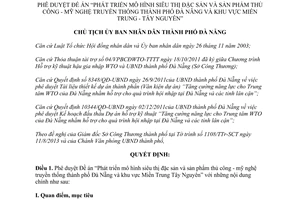 Quyết định 5597/QĐ-UBND 2013 siêu thị đặc sản thủ công mỹ nghệ truyền thống Đà Nẵng