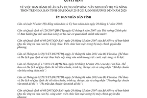 Quyết định 1544/QĐ-UBND 2013 xây dựng nếp sống văn minh đô thị nông thôn Thừa Thiên Huế 2013 2015