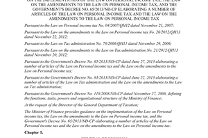 Circular No. 111/2013/TT-BTC on the implementation of the Law on personal income tax