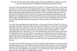 Chỉ thị 02/2013/CT-UBND nâng cao chất lượng Hội Luật gia  Kon Tum giai đoạn mới