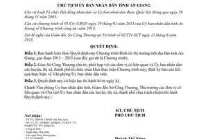 Quyết định 1770/QĐ-UBND 2013 Chương trình bình ổn thị trường 2013 2015 An Giang