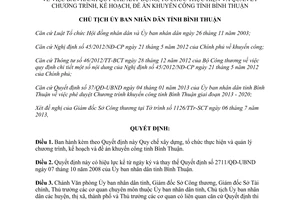 Quyết định 1936/QĐ-UBND xây dựng tổ chức thực hiện quản lý chương trình khuyến công Bình Thuận 2013