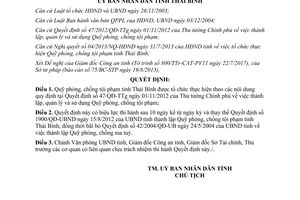 Quyết định 13/2013/QĐ-UBND tổ chức thực hiện Quỹ phòng chống tội phạmThái Bình