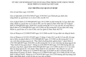 Quyết định 229/QĐ-QLD năm 2013 cấp số đăng ký sản xuất gia công trong nước