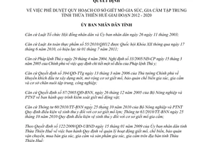 Quyết định 1590/QĐ-UBND năm 2013 quy hoạch cơ sở giết mổ gia súc gia cầm Thừa Thiên Huế 2012 2020