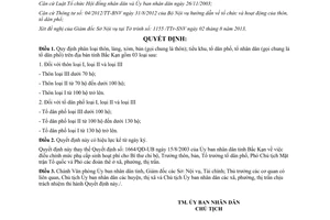 Quyết định 1330/QĐ-UBND năm 2013 phân loại thôn tổ dân phố Bắc Kạn