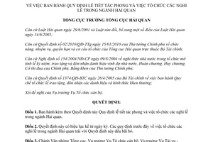 Quyết định 2628/QĐ-TCHQ năm 2013 quy định lễ tiết tác phong tổ chức các nghi lễ Hải quan