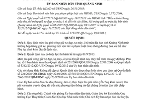 Quyết định 2149/2013/QĐ-UBND điều chỉnh mức thu phí trông giữ xe đạp xe máy ô tô Quảng Ninh