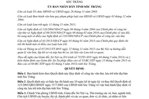 Quyết định 30/2013/QĐ-UBND công tác văn thư lưu trữ Sóc Trăng