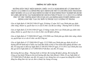 Thông tư liên tịch 14/2013/TTLT-BLĐTBXH-BQP-BCA hướng dẫn Nghị định 127/2008/NĐ-CP biến động lao động