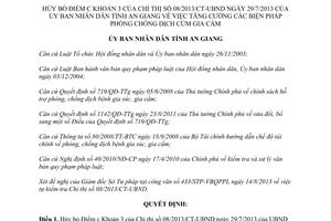 Quyết định 1829/QĐ-UBND 2013 tăng cường biện pháp phòng chống dịch cúm gia cầm An Giang