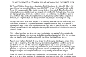 Chỉ thị 14/CT-UBND 2013 bảo vệ an toàn công trình lưới điện Hà Tĩnh