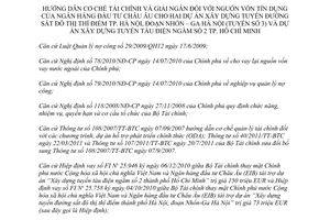 Thông tư 117/2013/TT-BTC cơ chế tài chính giải ngân nguồn vốn xây dựng tuyến đường sắt Hà Nội