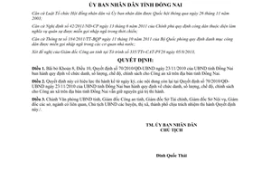 Quyết định 2682/QĐ-UBND 2013 chức danh chính sách Công an xã Đồng Nai