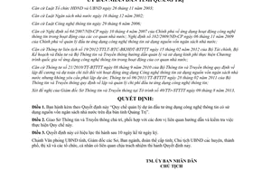 Quyết định 21/2013/QĐ-UBND dự án đầu tư công nghệ thông tin vốn ngân sách Quảng Trị