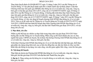 Kế hoạch 96/KH-UBND 2013 đưa thông tin về cơ sở miền núi vùng sâu vùng xa biên giới hải đảo Thanh Hóa 2014-2015